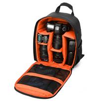 Waterproof Multifunctional DSLR Camera Backpack Shoulder Bag Case for Outdoor Photo Video Digital Accessories Storage oranžinė