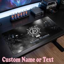 Linkin Park Customized Name Text Mouse Pad, Large Desk Mouse Mat Personalized Home Office Present 30cmx60cm gray