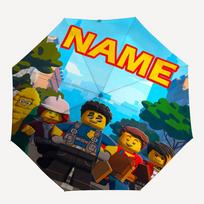 Personalized Name L-Lego Print Umbrella - Automatic Open/Close, Eight-Rib Durable Frame, Automatic Folding Umbrella Three-fold umbrella