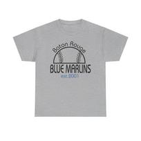 Baton Rouge Blue Marlins Louisiana Nostalgic Baseball 2001 T-shirt S gray