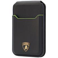Magnetinė piniginė Lamborghini D1 iš natūralios odos su MagSafe telefono stovu, žalia