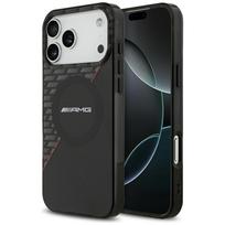AMG IML dvigubo sluoksnio rombų rašto MagSafe dėklas, skirtas iPhone 18 Pro Max / 17 Pro Max – juodas/raudonas
