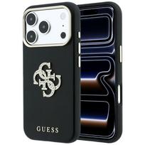 Guess Smooth & Big Strass Logo dėklas, skirtas iPhone 18 Pro Max / 17 Pro Max – Juodas