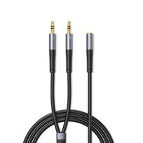 Orico AX1 garso adapteris mini jack 3.5 mm ausinių ir mikrofono skirstytuvas 0.5 m – juodas