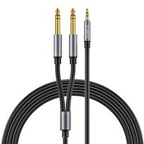 Orico AX2N garso kabelis mini jack 3.5 mm į 2 x jack 6.5 mm 1 m – juodas