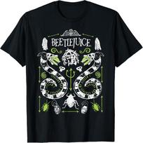 Beetlejuice simbolių plakato marškinėliai XXXL juoda