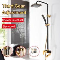3 Gear Mounting Kit New Shower Faucet Set Home Bathroom Adjustment Rain Shower With Shower Hose gray