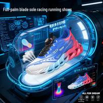 2026 Spring Unisex Shock Absorption Rebound Running Shoes - Professional Speed Sneakers 43 blue