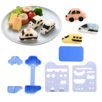 Ernest character bento deco goods rice ball maker car shinkansen mold seaweed cutter set childrens case nico kitchen vehicle mini x2 A-77866 blue