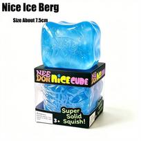 Needoh Nice Berg Giant Cube Sensory Toys Transparent Maltose Filler Hand Squeeze Soft Slow Rebound Vent Stress Reliever Desk Toy blue