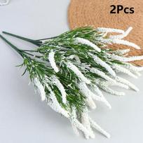 Artificial Lavender Wheat Bouquet 2Pcs Fake Flowers For Home Wedding Garden Outdoor Party Decoration Plants