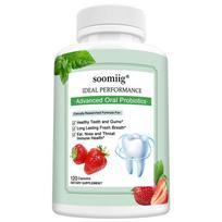 Soomiig Burnos probiotikų papildas su 3,5 mlrd. KSV, Streptococcus salivarius, Lactobacillus reuteri ir inulinu, 120 kaps. 120 Capsules