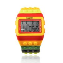 SHHORS Watch Fashion Women Watches Ladies Watches Led Digital Watches Plastic Rainbow Watch Electronic Wristwatches reloj mujer red