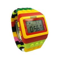 SHHORS Watch Fashion Women Watches Ladies Watches Led Digital Watches Plastic Rainbow Watch Electronic Wristwatches reloj mujer yellow