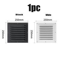 Wall Vent Air Vent Grille Metal Exhaust Vent Square Louvred Square Vent  Ceiling 250x250 juoda