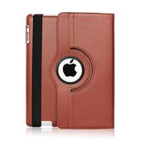 Dėl iPad Air 13 11 colių M2 Pro 13 11 colių M4 2026 Mini 7 6 išmaniojo odinio dėklo su 360° pasukimu ir miego/budinimo funkcija For iPad Air 13 M2 ruda