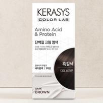 Kerasys Protein Cream plaukų dažai – Ilgalaikis žilų plaukų padengimas, maitinantys plaukų dažai Dark Brown white