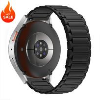18mm 20mm 22mm Silikoninis dirželis Huawei Watch GT6 GT5 6Pro GT4 46mm Magnetinis dirželis Samsung Galaxy Watch 7 6 5 4 Classic 5Pro 20mm juoda