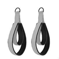 Pilates Reformer Straps Woven Fitness with Loops Reinforced Exercise Equipment for Yogis, Gray a