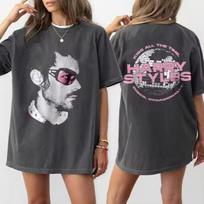 Vasarinis Karštas Harry Styles Marškinėlis Retro Bučinys Visą Laiką Diskotekos Kamuoliukas Medvilninis Oversized Viršus Lengvi Kvėpuojantys Drabužiai M gray