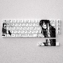Yukinoshita Yukino Keycaps Anime White 73/98 Keys PBT Dye Sublimation Cherry for Mechanical Keyboard AULA F75 Ajazz Game PC