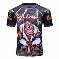 MMA Rashguard Jiu Jitsu Bjj Training Short Sleeve Fitness Muay Thai Boxing Sports Sweater Boxing Jerseys XXXL gray