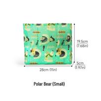 Nien 100% Organic Cotton Reusable Beeswax Food Bags - FDA Food-Grade Fresh-Keeping Cloth blue