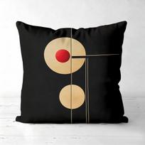 Mid Century Modern Geometric Abstract Throw Pillow Covers Pattern Cushion Cover Suitable for Sofa Bedroom Car Pillow Cover 60cmx60cm black