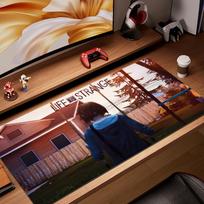 Life Is Strange pelės kilimėlis Žaidimų priedai Klaviatūros stalo kilimėlis Asmeninis neslystantis pelės kilimėlis Pritaikomas žaidimų pelės kilimėlis 900x400mm 30cmx60cm(11.8x23.6inch) brown