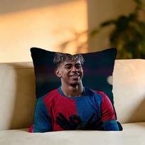 Futbolo Žvaigždė Lamine Yamal Pagalvės Užvalkalas Kvadratinis Dvipusis Sofos Pagalvės Užvalkalas Miegamojo Lovos Spintelės Pagalvė 40cmx40cm(16x16Inch)