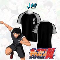 2026 Naujas Vaikų Vasaros Anime Džersis T-shirt Kamuolio Kapitonas Tsubasa Toho Spausdintas Cosplay Kojiro Hyuga Suaugusiems ir Vaikams motociklas 5XL black