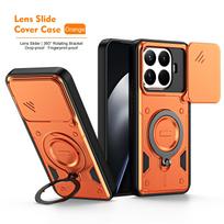 For Xiaomi Mi 15T Pro Case Xiaomi 15T Phone Case Cover Magnetic Armor Shockproof Ring Holder for Magsafe Wireless Charge Cover xiaomi 15T oranžinė
