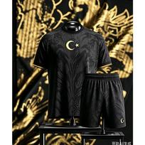 Turkey Vintage Floral Themed Football Jersey T-Shirt Summer Family Matching Set Breathable Kid 2 Piece Set Fans Gift 120 brown