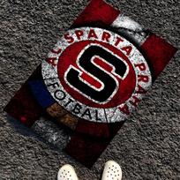 Ac Sparta Praha Polyester Carpet, Soft Indoor Mat for Office Chair, Living Room, Computer Desk - Decorative Home Office Rug Design 50cmx80cm
