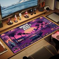 GTA Color Mouse Pad Large Gaming Table Cushion Non-slip Laptop Tablet Big Mousepad XXL Mat Mini PC Playmat With Lock edge 30cmx60cm(11.8x23.6inch)