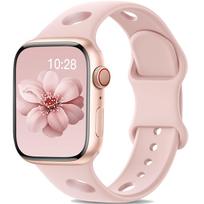 Sportinis silikoninis dirželis Apple Watch juostai ultra 3 2 49mm 40mm 44mm 46mm 45mm 41mm Correa apyrankė iWatch serija 6 7 8 9 se 10 11 S10-42 38 40 41mm rožinė