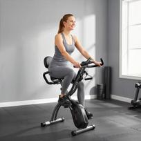 Sulankstomas treniruoklis SPORTIQO, 3-in-1, su Bluetooth, juodas