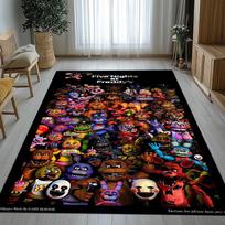 Horror Freddy F-FNAF Games Living Room Non-Slip Area Rug Soft Carpet for Bedroom Kids Playroom Sofa,Home Decor Doormat Gift 40cm x 60cm gray