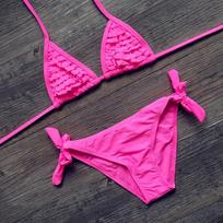 Mergaitei maudymosi kostiumas 2 dalių kostiumai plaukimui Riffles Vaikams maudymosi kostiumai Mergaičių bikinių rinkinys Vaikų bikini Infantil Maudymosi kostiumas 14T rožinė