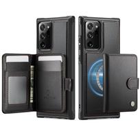 Piniginės dėklas, skirtas Samsung Galaxy Note 20 Ultra 10 Plus, Premium 2-in-1 Nuimamas magnetinis kortelių laikiklis, su RFID apsauga Galaxy Note10 juoda