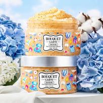 Bouquet Garni Daily Perfume Body Oil Scrub Baby Powder 300g – Exfoliating & Moisturizing Body Scrub beige