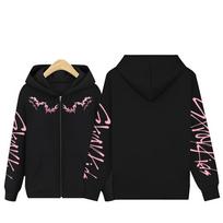 Stray Kids Do It albumo prekių Užtraukiama su gobtuvu Unisex Laisvalaikio Ilgomis rankovėmis su grafiniu spaudiniu Džemperis Streetwear Gerbėjų kolekcija Viršutinis drabužis(Sustorinta versija) XXL black
