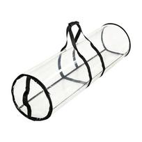 Cylindrical Storage Bag With Clear PVC Body, Quick-View Design and Carry Handles for Long Rolls, Clothing and Linens juoda