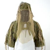 Kvėpuojantis taktinis ghillie kostiumas su tinkleliu veidui ir nuimamu gobtuvu One Size