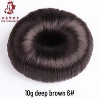 Korean Style Donut Wig Hair Bun Maker - Cute Flower Hairstyle Tool and Hair Accessory. black