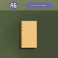 A5/A6 Notebook Loose-leaf Binder Notepad Vintage Diary Book  Student A6 Refills 02 gray