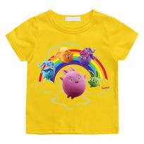 Sunny Bunnies Children's Tshirt Cute Rabbit Cartoon Print Girls T-Shirts Summer Fun Boys T Shirt Fashion Short Sleeve Tops 110