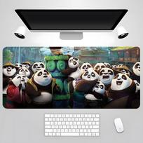 Kung Fu Panda pelės kilimėlis Žaidėjo PC žaidimų priedai Guminis kilimėlis XXL stalo kilimėlis Kilimėliai Klaviatūros spintelė Pelė Nešiojamieji kompiuteriai 700x300x3mm gray