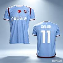 Trabzonspor Salah Football Jersey Shirt, Unisex Style Summer New 3D Sports Tshirt, Training Breathable Quick Drying Sweatshirt 5XL gray