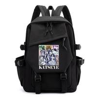 Katseye K-Pop School Backpack for Girls, Lightweight Canvas Bookbag for Middle School Students No. 8 juoda